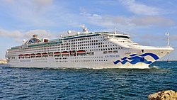 Als Sun Princess voor Fremantle, november 2018