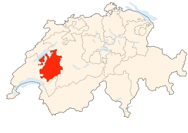 Kaart van Fribourg