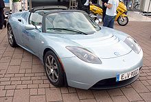 The Tesla Roadster was available in the UK but not included on the government's plug-in electric car grant list of eligible vehicles. Tesla Roadster.JPG