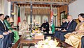 The Prime Minister, Dr. Manmohan Singh with the Prime Minister of Bangladesh, Ms. Sheikh Hasina at the bilateral meeting, on the sidelines of SAARC Summit, in Thimphu, Bhutan on April 29, 2010.jpg