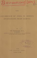 Thumbnail for File:The occurrence of coma in sudden spontaneous brain lesions (IA 101731450.nlm.nih.gov).pdf
