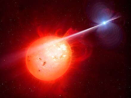 Artist's impression of the binary star system AR Scorpii
