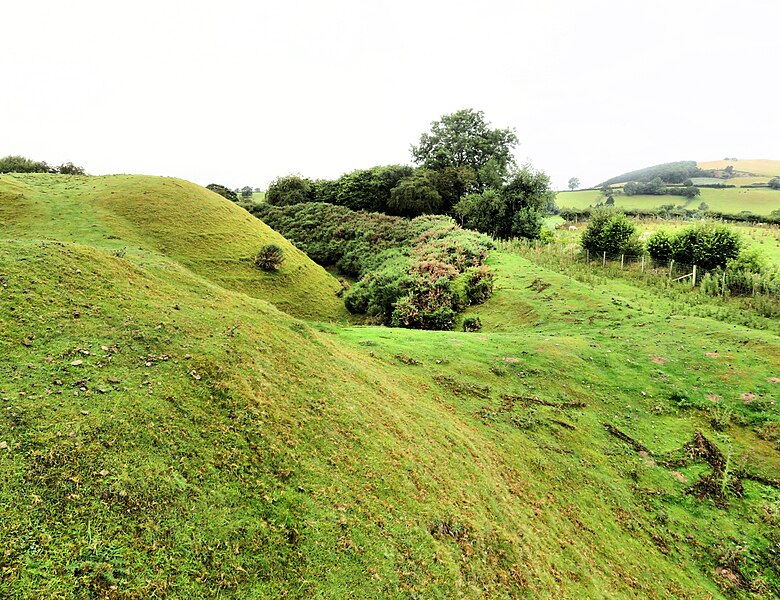 File:Tomen y Rhodwydd, built by King Owain Gwynedd in 1149, is a Welsh motte and bailey castle, Denbighshire - Powys border, Cymru, Wales 31.jpg