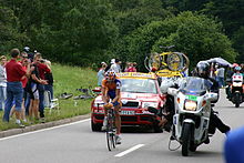 Rasmussen bei Bad Herrenalb auf der 8. Etappe der Tour de France 2005