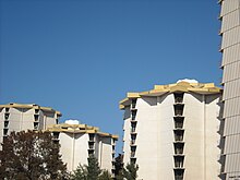 The four "Towers" residence halls, Michael Cardone, Wesley Leuhring, Susie Vinson and Frances Cardone Towers Dormitories.jpg