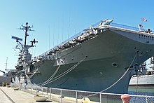 Die USS Hornet als Museumsschiff in Alameda