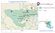 Cámara de Representantes de los Estados Unidos, Distrito 7 de Maryland map.png