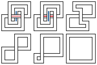 <span class="mw-page-title-main">Unknotting number</span> Minimum number of times a specific knot must be passed through itself to become untied