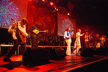 Galoppierender Wunderhirsch bei einem Budapester Konzert 2007