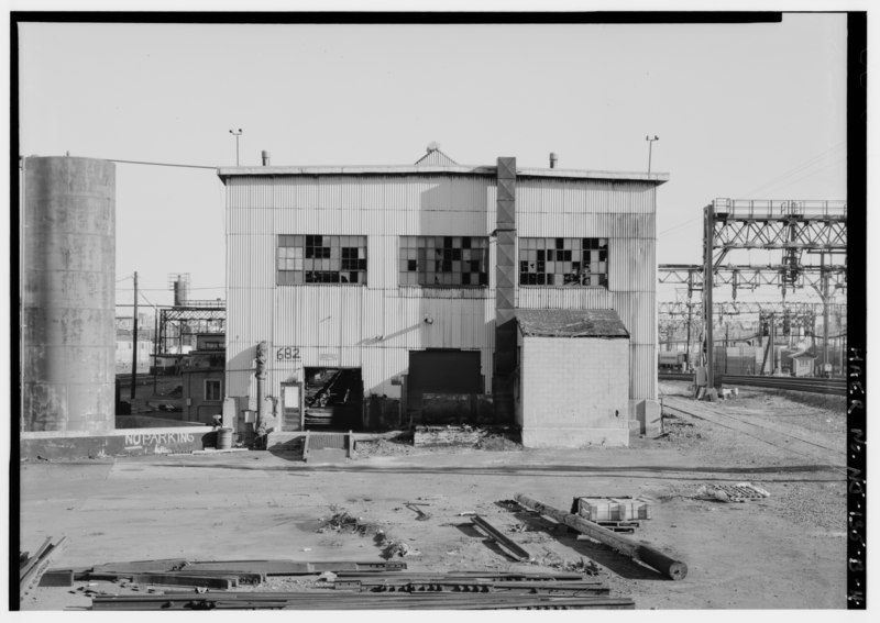 File:VIEW EAST, WEST ELEVATION - Delaware, Lackawanna and Western Railroad Freight and Rail Yard, Multiple Unit Light Inspection Shed, New Jersey Transit Hoboken Terminal Rail Yard, HAER NJ,9-HOBO,10B-4.tif