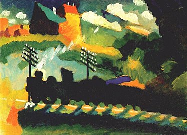 "מורנאו, רכבת וטירה", 1909