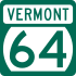 Vermont Route 64 marker