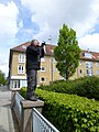 Villy finder en god fotovinkel ved Trinitatis Kirke i Fredericia til Wikitræf maj 2014