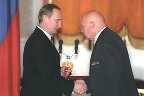 Николай Матюк с Владимиром Путиным, февраль 2000 года