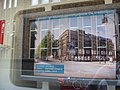 Nederlands: Artist impression van het plein Vredenburg op een tv in het Gemeentelijk Informatiecentrum Utrecht aan de Drakenburgstraat.