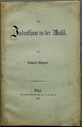 <span class="mw-page-title-main">Das Judenthum in der Musik</span> Antisemitic work on music theory by Richard Wagner