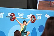 Deutsch: Gewichtheben bei den Olympischen Jugendspielen 2018; Tag 2, 10. Oktober 2018; Jungen 62 kg English: Weightlifting at the 2018 Summer Youth Olympics at 8 October 2018 – Boys' 62 kg