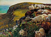 La oveja descarriada, de William Holman Hunt, 1852 (prerrafaelita).