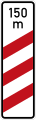 Sign 157-11 / 157-21 Three-striped warning for railroad crossing – custom distance