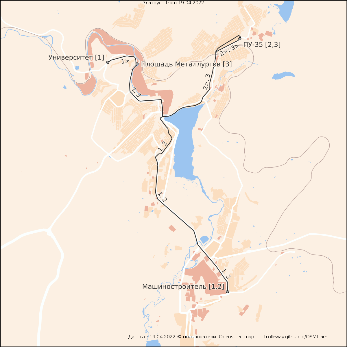 Карта транспорта златоуст