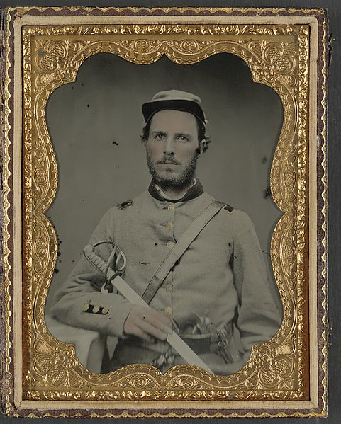 File:(Unidentified soldier in North Carolina uniform with sword and revolver) (LOC) (14562236101).jpg