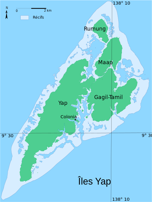 Map of Yap Islands