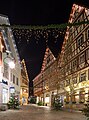 Öhringen - Altstadt - Marktstraße - Ostende mit Weihnachtsbeleuchtung