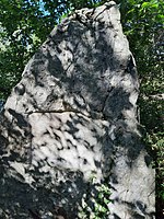 Naravno oblikovana skala s posvetilom sedežu Krajevnega odbora osvobodilne fronte, ki je bil v obdobju 1941-1945 v tovarni Na Lipcah. Spomenik so odkrili 15.8.1965.