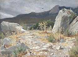 Mountain path. Crimea 1879