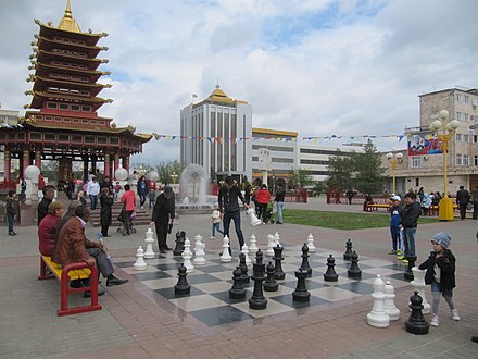Elista, the capital of Kalmykia, 9 May 2015.