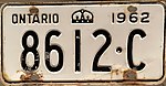 1962 Ontario Commercial License Plate 8612-C.jpg