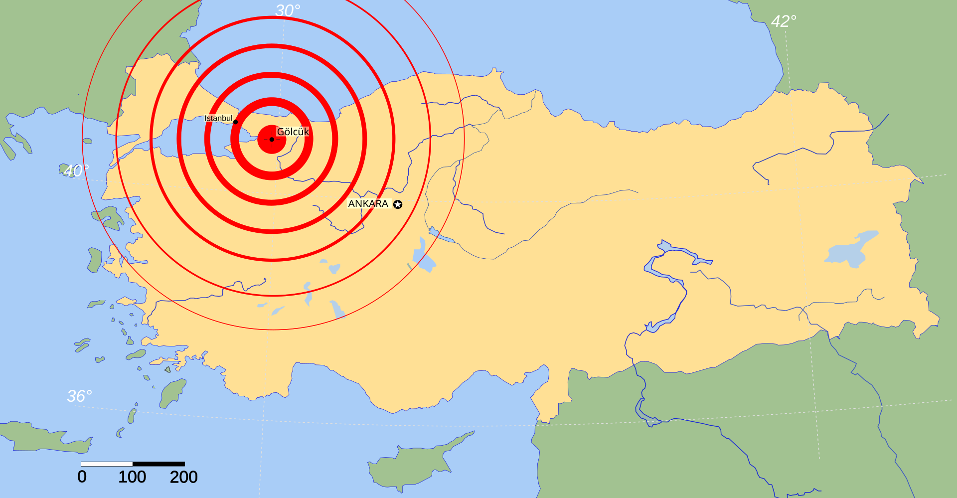 1999 İzmit earthquake map.svg