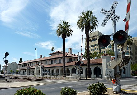 The Santa Fe Passenger Depot is the largest train station in Metropolitan Fresno.