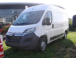 Front view (from the left) of the van