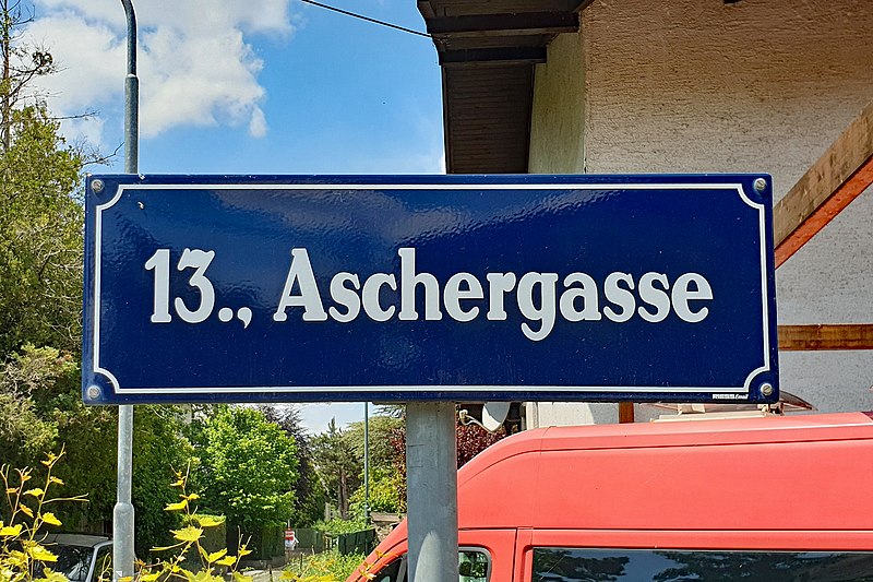 File:20210627 Aschergasse Straßenschild.jpg