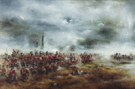 The 2nd Battalion, 73rd and the 2nd Battalion, 30th Regiments of Foot at the Battle of Waterloo, June 1815, Joseph Cartwright