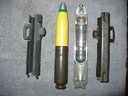 30x90RB ammunition, as used in the MK 108 Machine Cannon