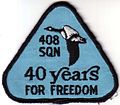 408 Tactical Helicopter Squadron unofficial 40th anniversary badge worn 1981–83