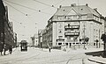 Trikk kommer fra Bentsebrugata mot Vogts gate, ca 1920