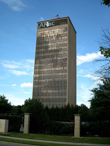 The locally based American Family Corporation (headquarters building pictured) owned WYEA-TV from 1978 to 1981.