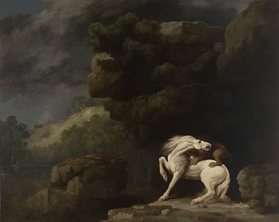 George Stubbs: A Lion Attacking a Horse.