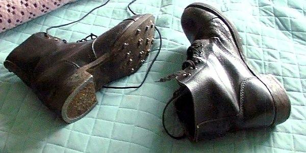 A pair of hobnailed boots