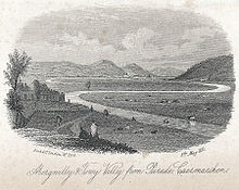 1853 drawing of the village from Parade, Carmarthen Abergwilly & Towy Valley from Parade, Caermarthen.jpeg