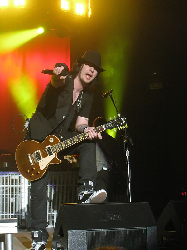 Gontier performing live with Three Days Grace in 2010