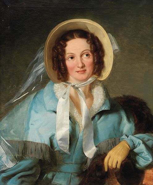 File:Alexander Clarot Bildnis einer Dame mit Hut 1836.jpg