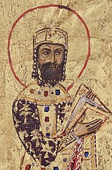 ’n Portret van keiser Alexios I, uit ’n Griekse manuskrip.