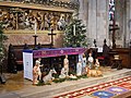 Altar and reredos in the chancel of Waltham Abbey Church.