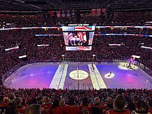 Amerant Bank Arena before a first-round playoff game against the Tampa Bay Lightning during the 2023–24 season