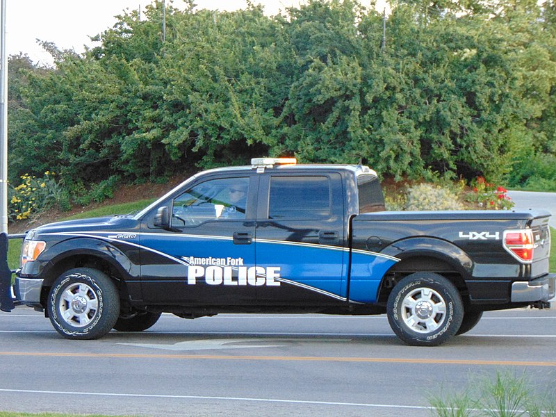 File:American Fork City Police truck, American Fork, Utah, Jul 16.jpg