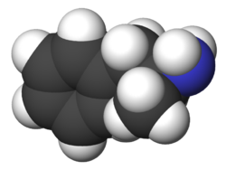 A 3d image of the amphetamine compound